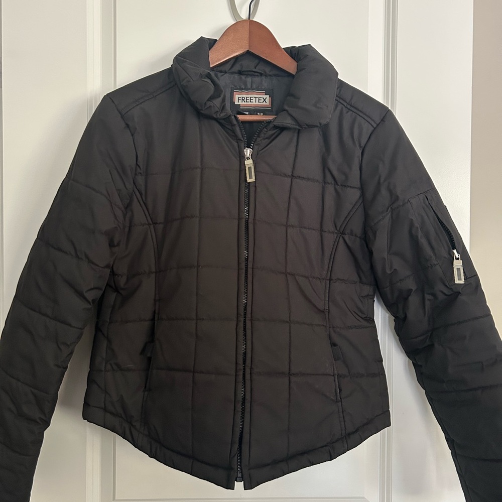 Kids Black Quilted Jacket